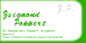 zsigmond poppert business card